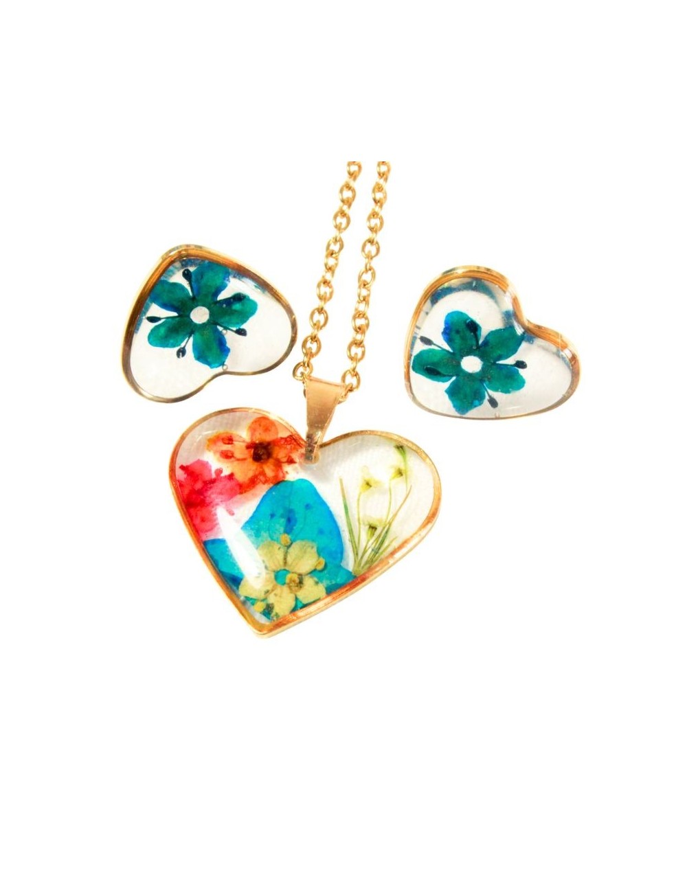 Collar Corazón y Topos Corazón