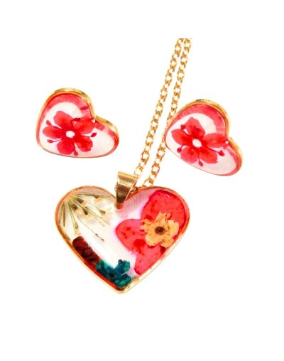 Collar Corazón y Topos Corazón