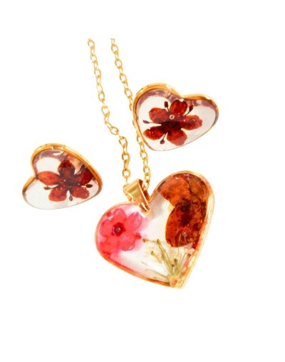 Collar Corazón y Topos Corazón