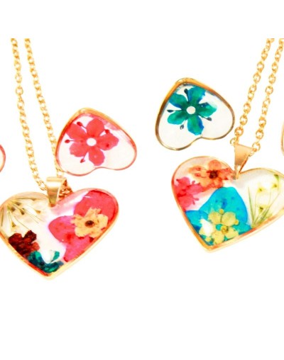 Collar Corazón y Topos Corazón