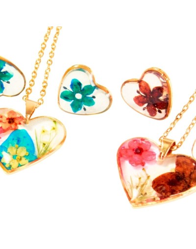 Collar Corazón y Topos Corazón