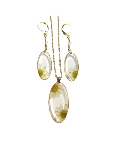 Collar Manzanilla con Aretes