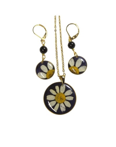 Collar Manzanilla con Aretes