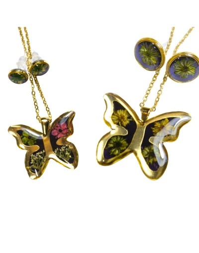 Collar Mariposa Corte con Topos