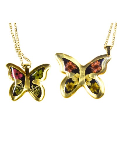 Collar Mariposa Corte con Topos