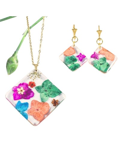 Collar Encapsulado con Aretes