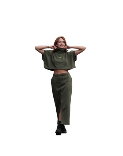 High neck crop unisex