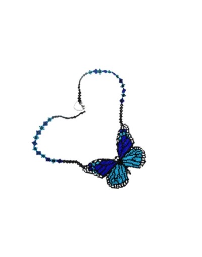 Collar Mariposa Azul
