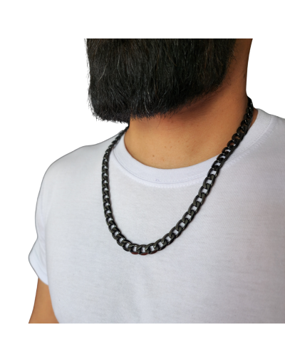 Cadena Cubana Chunky Negra