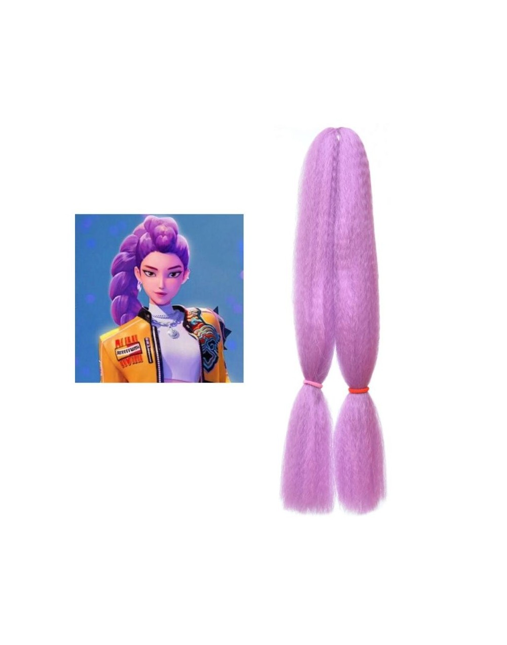 Cabello Peluca Violeta Guerreras Kpop Rumi