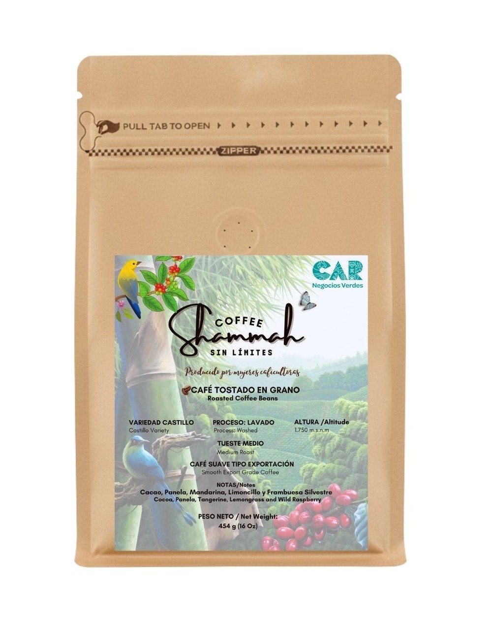 Café Tostado en Grano Variedad Castillo