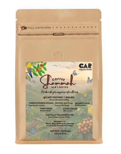 Café Tostado y Molido 250 g Variedad Bourbon Rosado