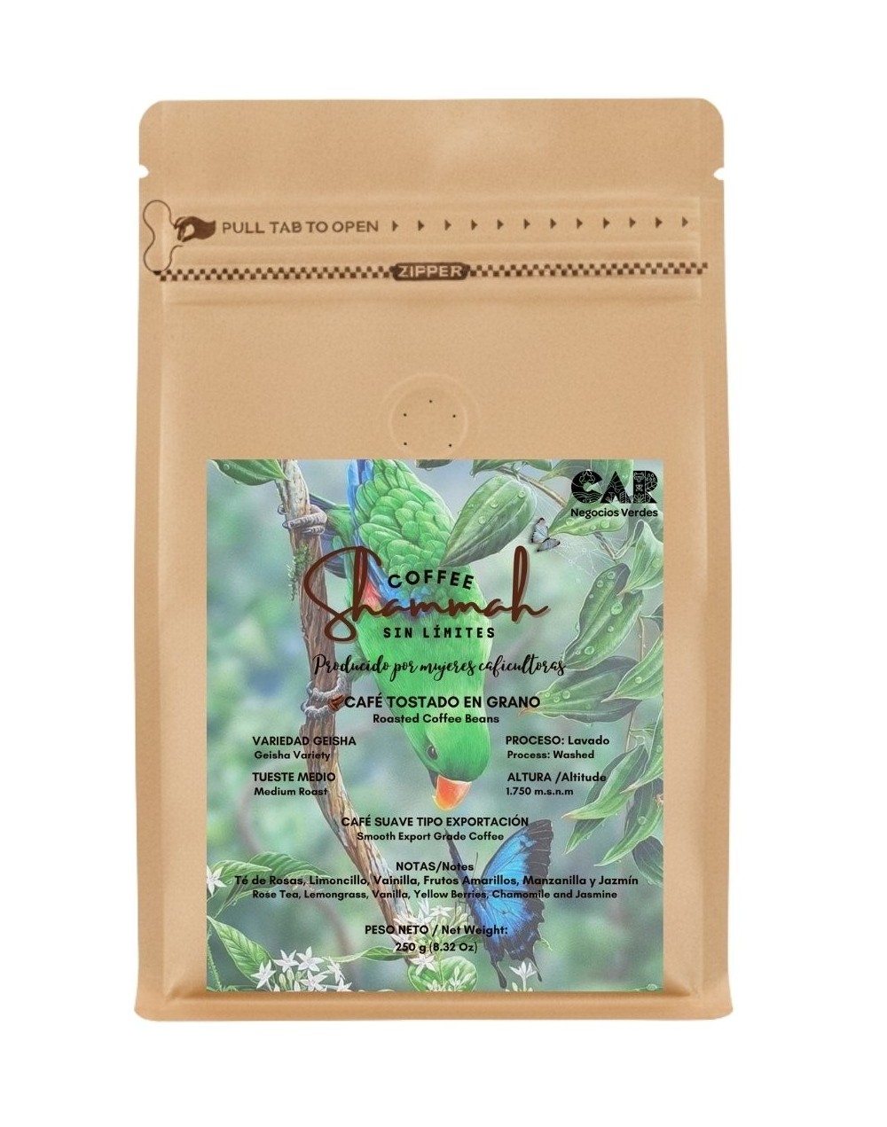 Café Tostado en Grano Variedad Geisha