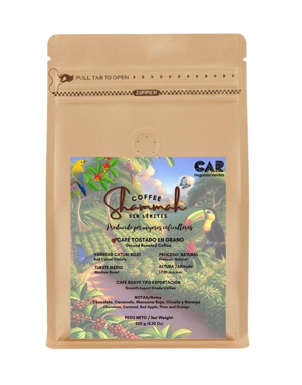 Café Tostado en Grano Variedad Catuai Rojo