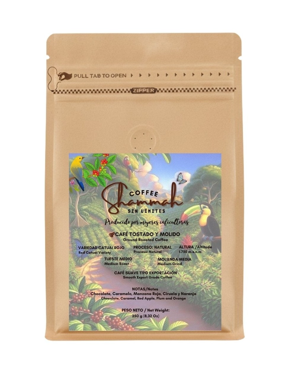 Café Tostado y Molido 250 g Variedad Catuai Rojo