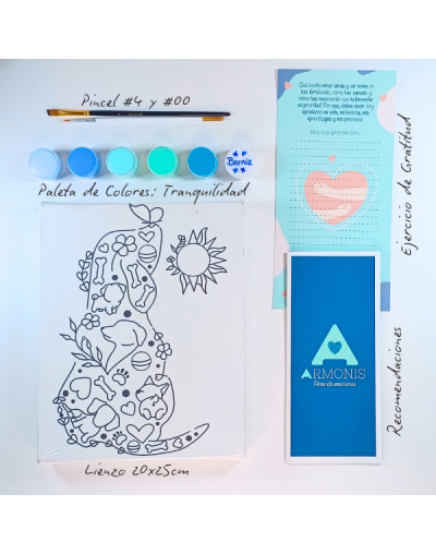 Kit De Arte-terapia: Complicidad Peluda 20x25cm + Tranquilidad