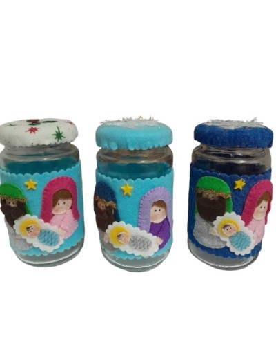 FRASCOS CON IMAGEN DE NACIMIENTO