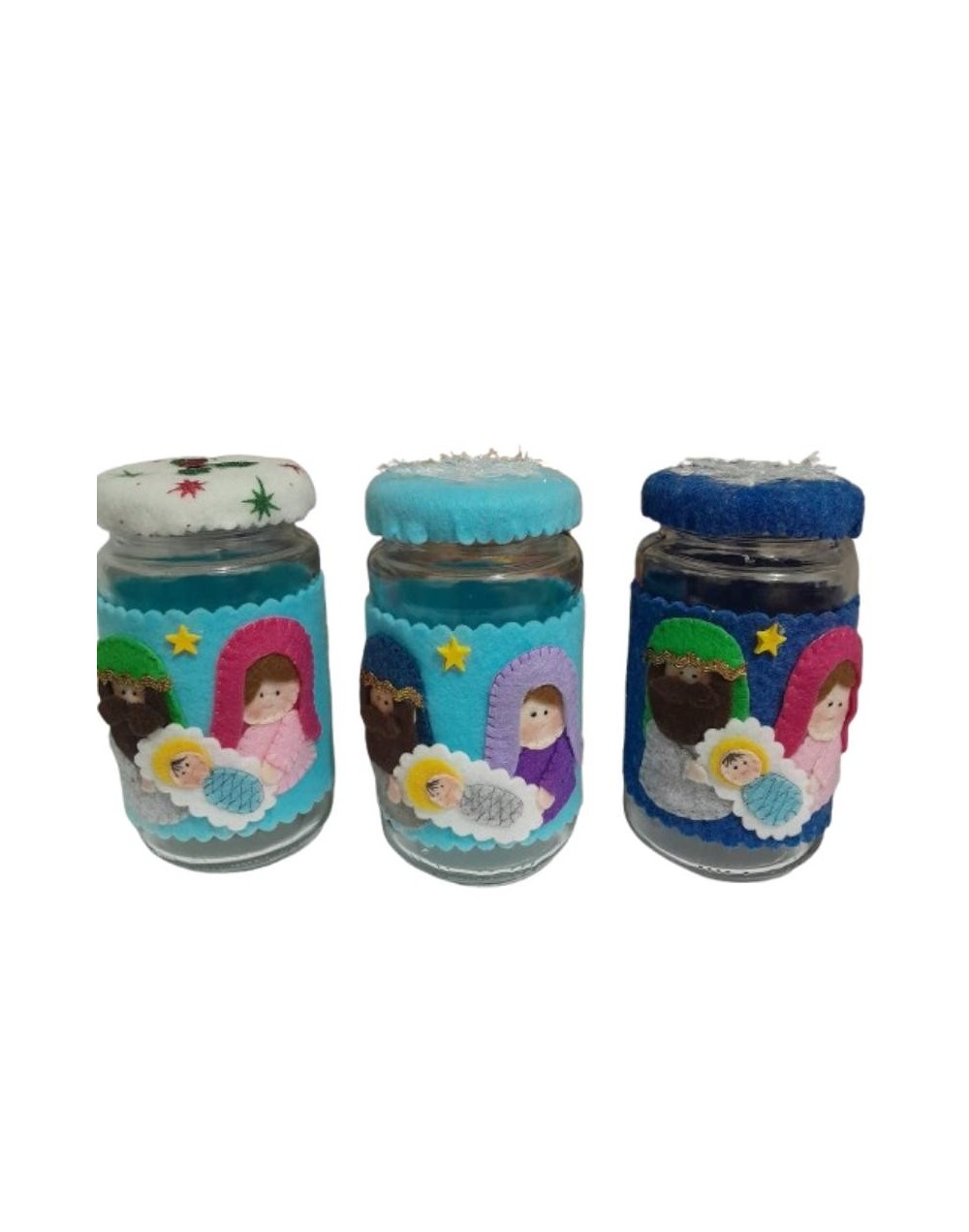 FRASCOS CON IMAGEN DE NACIMIENTO