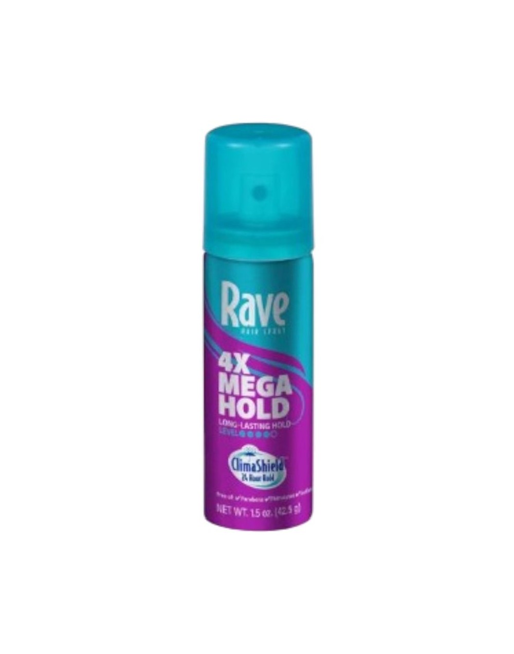 RAVE HAIR SPRAY 4X MEGA HOLD LACA PARA VIAJE
