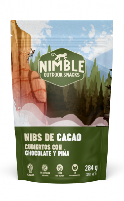 Nibs de cacao con chocolate y piña bolsa 284g