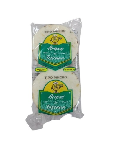 Arepa tipo Pincho paquete por 10 unidades Arepas la Toscana