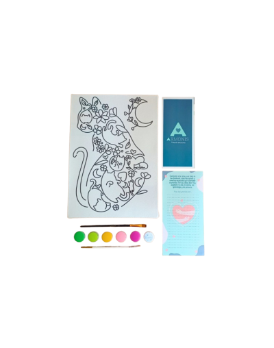 Kit De Arte-terapia: Entre Ronroneos 25x35cm + Aurora