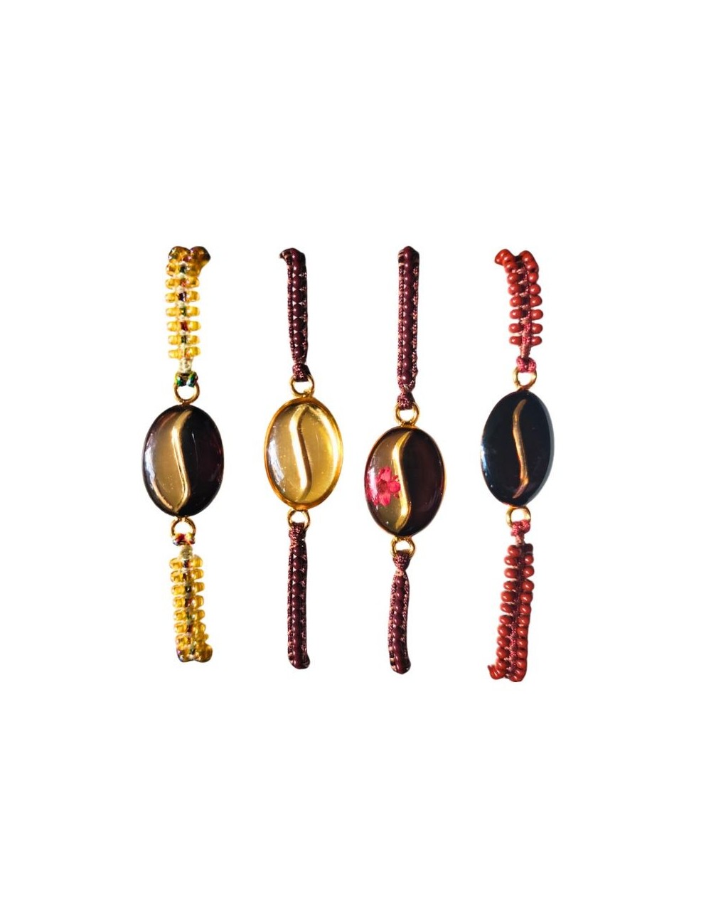 Manilla Tejida Grano de café Grande