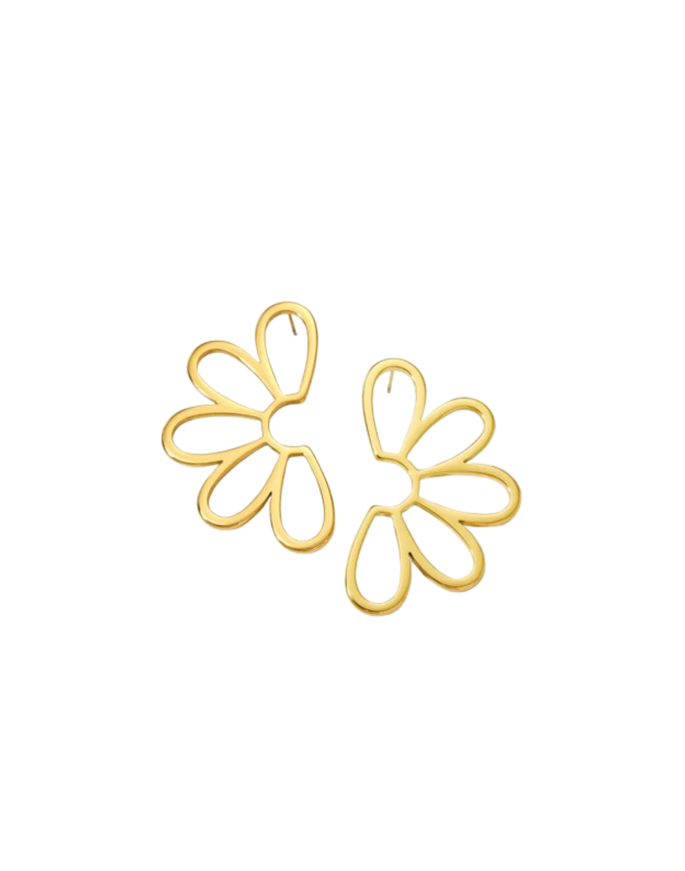 Arete maxi flor dorada