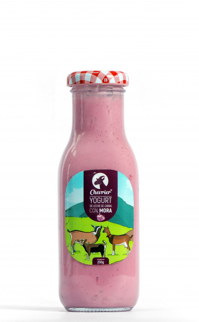 Yogur de Cabra Bebible Simbiótico de pura fruta -Mora x 230 ml CHEVRIER