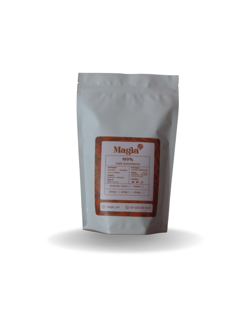 Café Bourbon amarillo, rojo y rosado