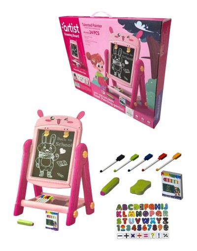 Tablero 2 En 1 Color Didáctico Magnético Para Niñas