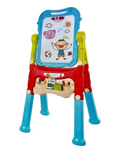 Tablero 2 En 1 Niños  Dibuja A Color Y Tiza Magnético