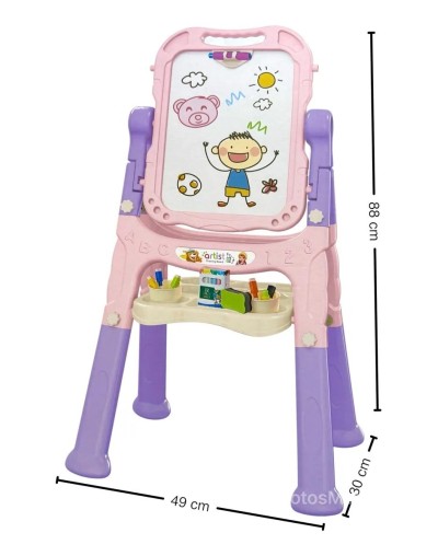 Tablero 2 En 1 Niñas Dibuja A Color Y Tiza Magnético