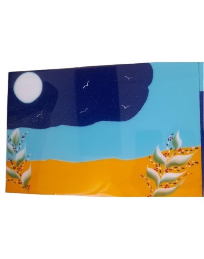 Individuales pintados a mano con técnica de pincelada