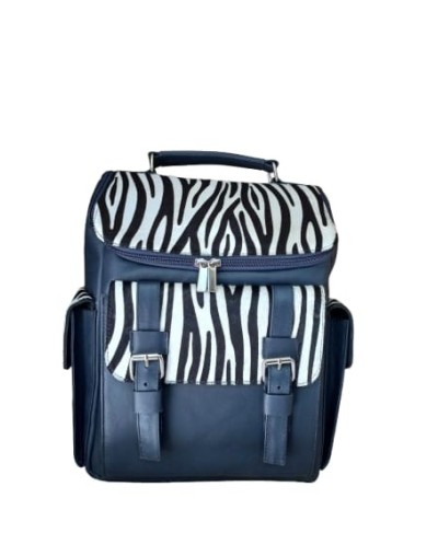 Morral en cuero con pelo