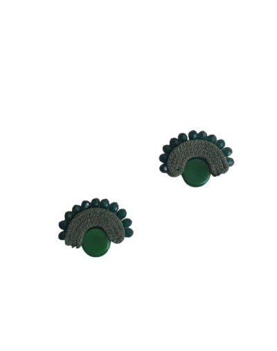Aretes Topo Moon Verde