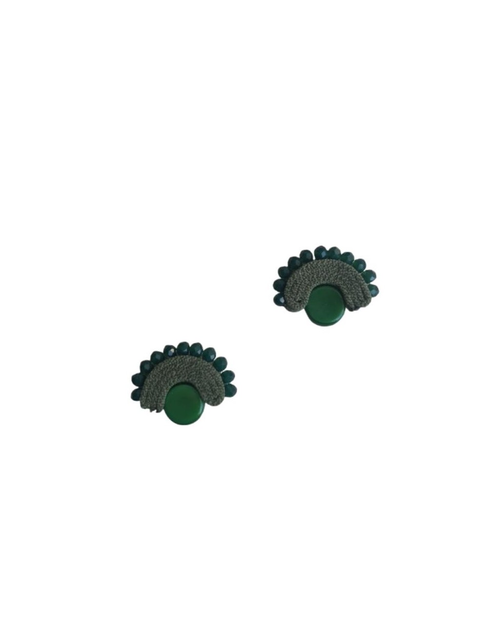 Aretes Topo Moon Verde