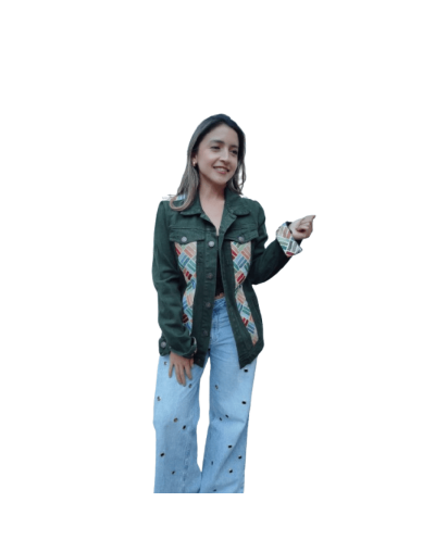 CHAQUETA ETNIKA APLIQUE TELAR