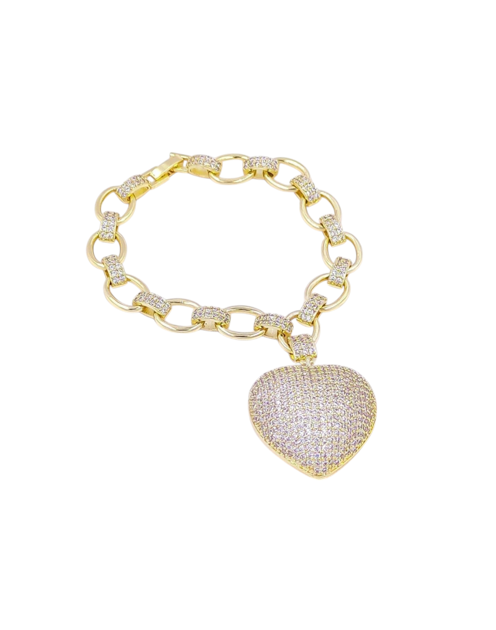 Pulsera de corazón en circón de murano
