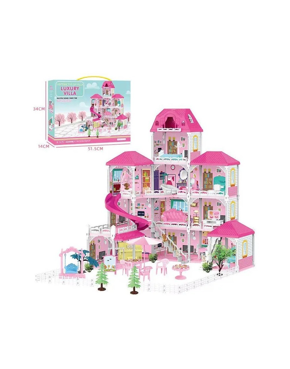 Casa De Muñecas Luxury Villa Con 331 Piezas