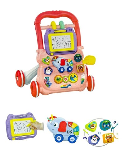 Andadera Musical Para Bebe Didáctica Con Tablero Mágico Niña