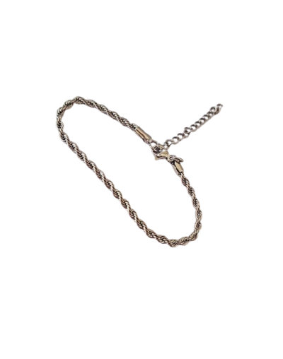 Pulsera Manilla Tipo Lazo Plateada