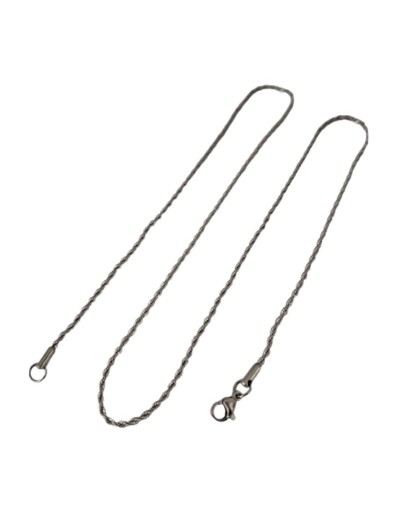 Cadena  Tipo Lazo plateado