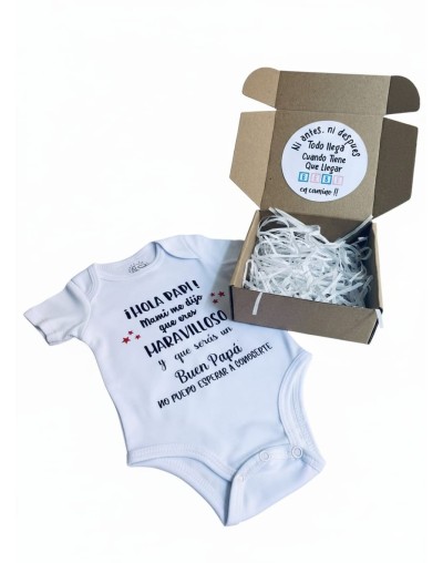 CAJITA CON BODY PERSONALIZADO PARA ANUNCIAR TU EMBARAZO
