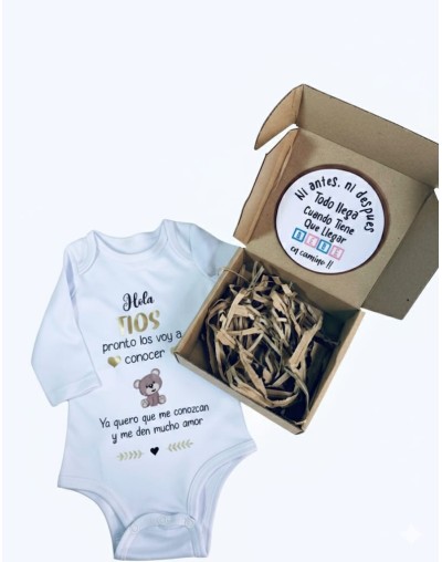 CAJITA CON BODY PERSONALIZADO PARA ANUNCIAR TU EMBARAZO