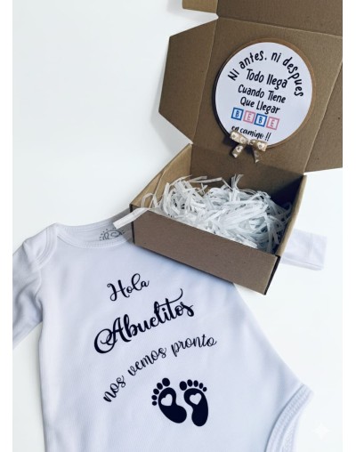 CAJITA CON BODY PERSONALIZADO PARA ANUNCIAR TU EMBARAZO