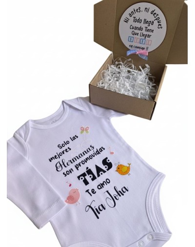 CAJITA CON BODY PERSONALIZADO PARA ANUNCIAR TU EMBARAZO