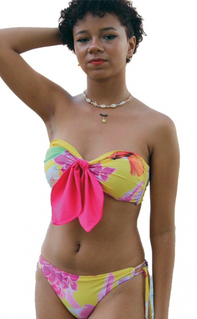 Bikini set  strapless coqueta