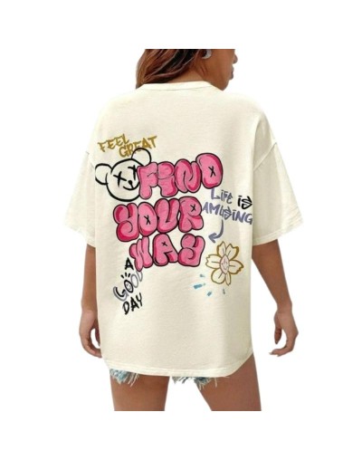 Camiseta oversize estampada graffiti