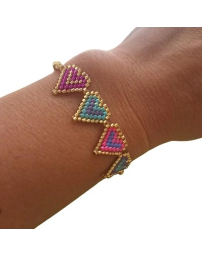 Pulsera tejida miyuki Amor